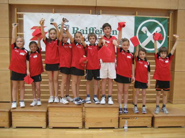 Die strahlenden Teilnehmer/innen an der VSS-Kinderolympiade