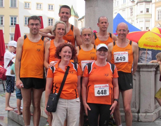 Die Reisegruppe des ASC Berg nach dem Citylauf