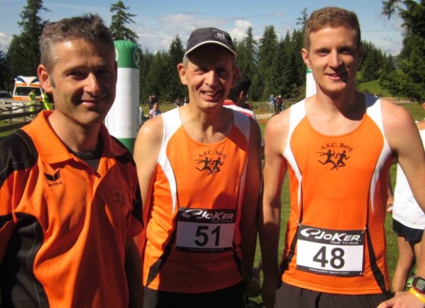 Armin Tschigg, Leo Langes und Michael Aster im Zielgelände von Marinzen 