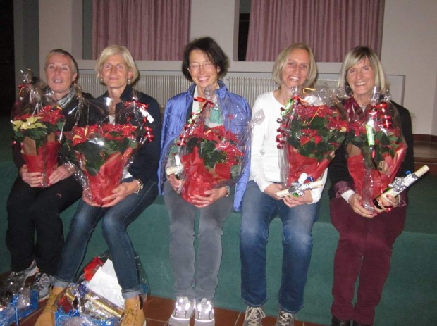 Die siegreichen Damen beim heurigen Laufcup: (v. r.) Marlene Zipperle, Inge Giuliani, Renate Maoro, Maria-Luise Palma und Elisabeth Niedermair