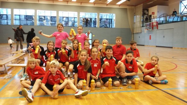 die ASC Berg Mannschaft bei der Kinderolympiade in Meran